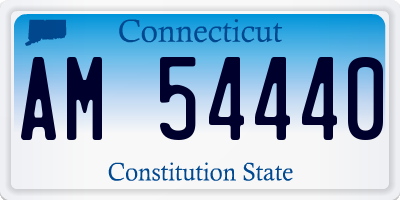 CT license plate AM54440