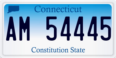 CT license plate AM54445