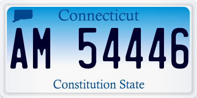 CT license plate AM54446