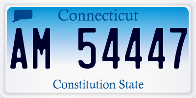CT license plate AM54447
