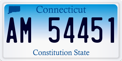 CT license plate AM54451