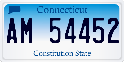 CT license plate AM54452
