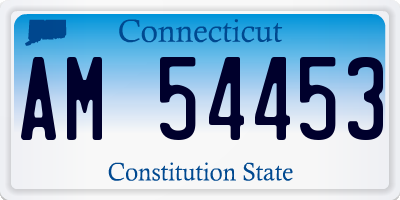 CT license plate AM54453