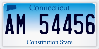 CT license plate AM54456