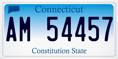 CT license plate AM54457