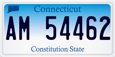 CT license plate AM54462