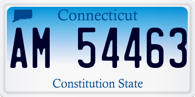 CT license plate AM54463