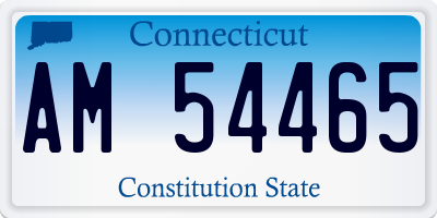 CT license plate AM54465