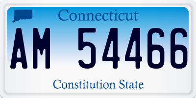 CT license plate AM54466