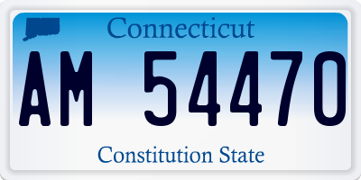 CT license plate AM54470