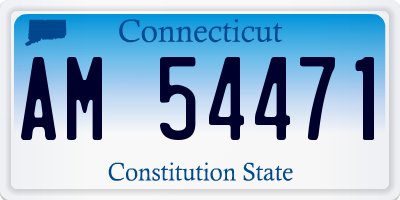 CT license plate AM54471