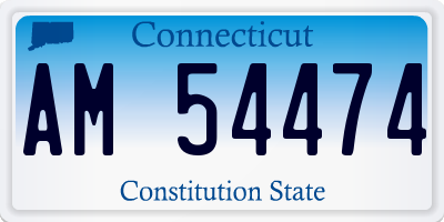 CT license plate AM54474