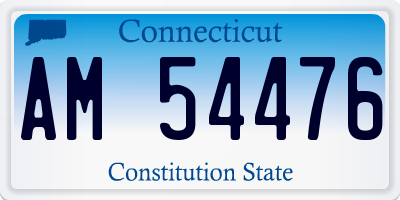 CT license plate AM54476