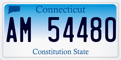 CT license plate AM54480