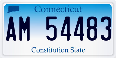 CT license plate AM54483