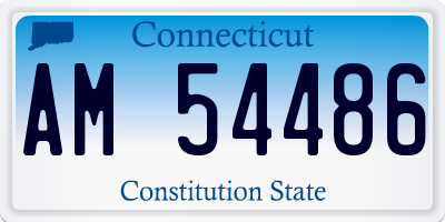 CT license plate AM54486