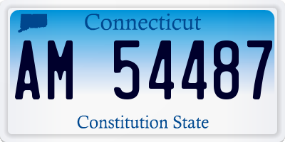 CT license plate AM54487