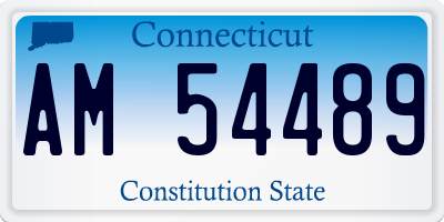 CT license plate AM54489