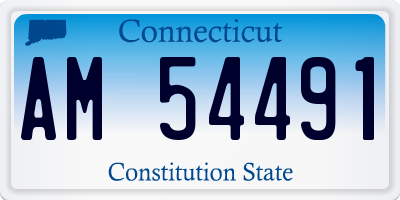 CT license plate AM54491