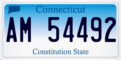 CT license plate AM54492