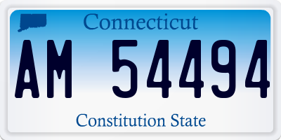 CT license plate AM54494
