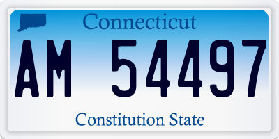 CT license plate AM54497