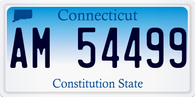 CT license plate AM54499
