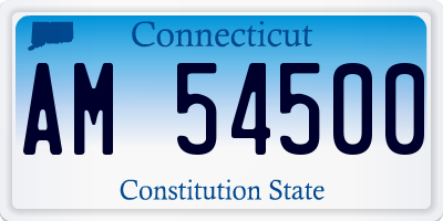 CT license plate AM54500
