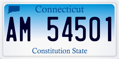 CT license plate AM54501