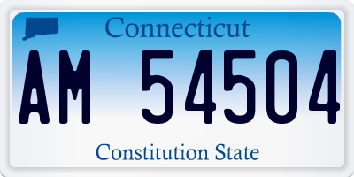 CT license plate AM54504