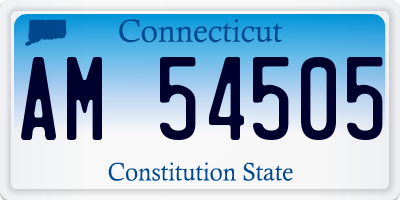 CT license plate AM54505