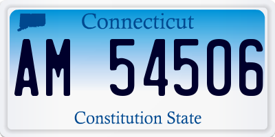 CT license plate AM54506