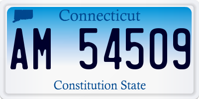CT license plate AM54509