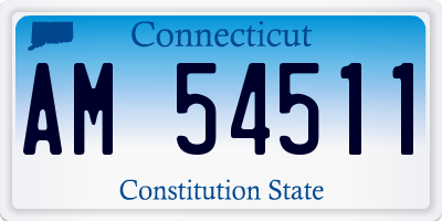 CT license plate AM54511