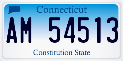 CT license plate AM54513