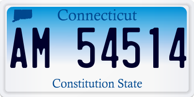 CT license plate AM54514