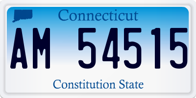 CT license plate AM54515