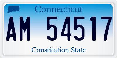 CT license plate AM54517