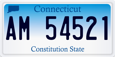 CT license plate AM54521