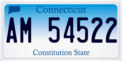 CT license plate AM54522