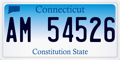 CT license plate AM54526