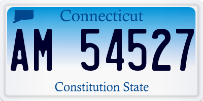 CT license plate AM54527