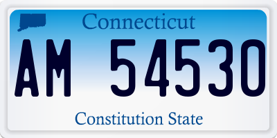 CT license plate AM54530