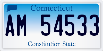 CT license plate AM54533