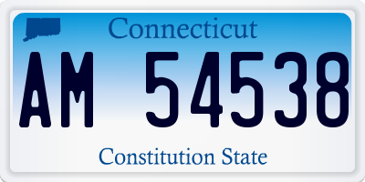 CT license plate AM54538