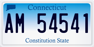 CT license plate AM54541