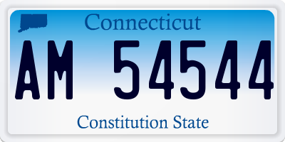 CT license plate AM54544