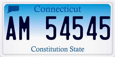 CT license plate AM54545