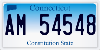 CT license plate AM54548