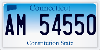 CT license plate AM54550